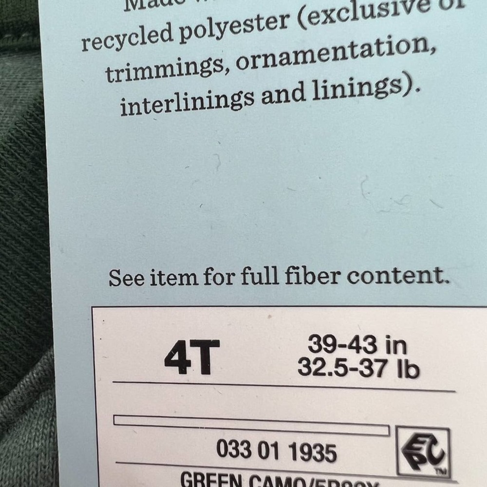 Cat & Jack Boys Short Sleeve Crewneck Camouflage Print T-Shirt Green Camo 4T NWT - Picture 4 of 7